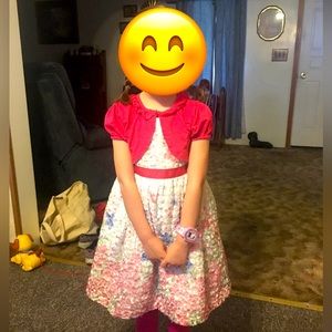 Girl’s flowered tea party dress size 5